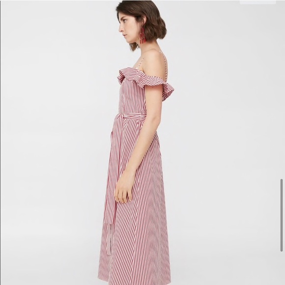 STRIPED MIDI DRESS - NWT - Picture 2 of 8